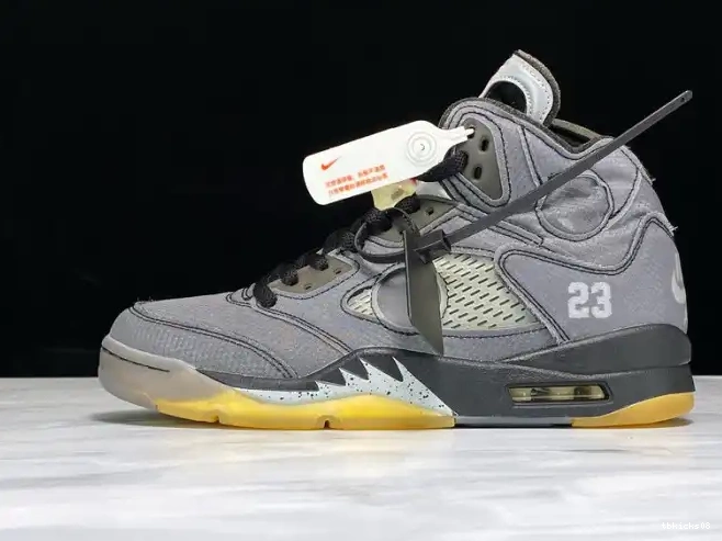 Cheap TBkick x Air Off-White CT8480-001 Jordan 5 Black 0624